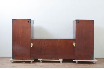 中古　美品　欅産業　仙台民芸箪笥(仙台箪笥)　和モダンな佇まいが魅力的なテレビ台ユニット(テレビボード、リビングボード、ローチェスト、和タンス、収納箪笥、飾り棚、収納棚、戸棚、サイドキャビネット)(R-072789)