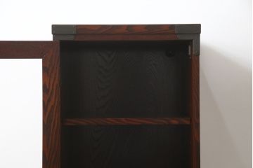 中古　美品　欅産業　仙台民芸箪笥(仙台箪笥)　和モダンな佇まいが魅力的なサイドキャビネット(飾り棚、収納棚、戸棚)(R-072791)