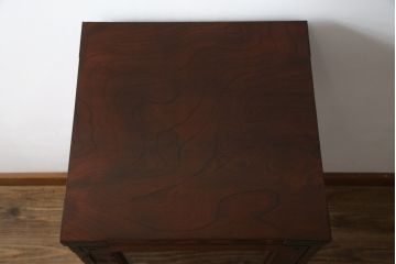 中古　美品　欅産業　仙台民芸箪笥(仙台箪笥)　和モダンな佇まいが魅力的なサイドキャビネット(飾り棚、収納棚、戸棚)(R-072791)