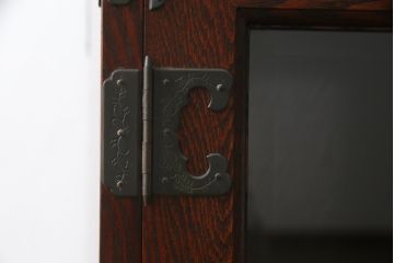 中古　美品　欅産業　仙台民芸箪笥(仙台箪笥)　和モダンな佇まいが魅力的なサイドキャビネット(飾り棚、収納棚、戸棚)(R-072791)