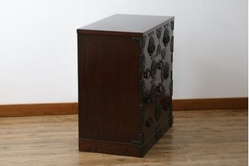 中古　美品　岩谷堂箪笥　かくし収納多数で遊び心満載の小箪笥(収納箪笥、整理箪笥、和タンス、引き出し、小物収納)(R-072807)