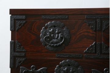 中古　美品　岩谷堂箪笥　かくし収納多数で遊び心満載の小箪笥(収納箪笥、整理箪笥、和タンス、引き出し、小物収納)(R-072807)