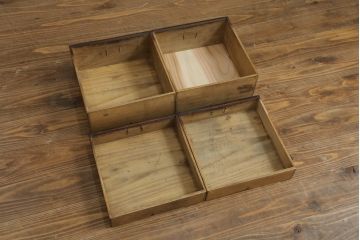 和製アンティーク　薬箪笥リメイク　年月を重ねた味わいが魅力の収納棚(戸棚、飾り棚、引き出し、キャビネット)(R-072813)