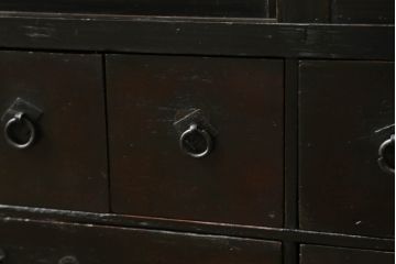 和製アンティーク　薬箪笥リメイク　年月を重ねた味わいが魅力の収納棚(戸棚、飾り棚、引き出し、キャビネット)(R-072813)