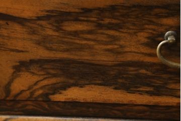 和製アンティーク　黒柿材　美しい木目が目を惹く茶箪笥(茶棚、食器棚、収納棚、戸棚、飾り棚、違い棚、キャビネット)(R-072814)