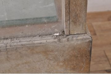和製アンティーク　どこか懐かしい雰囲気を醸し出す縦型Gケース(ガラスケース、ショーケース、飾り棚、陳列棚、店舗什器)(R-072818)