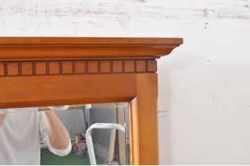 中古　美品　横浜ダニエル(daniel)　アーリーアメリカンシリーズ　A-104　 A-401吊り鏡　気品漂う洗練されたデザインが魅力的なドレッサー(吊鏡、鏡台、化粧台、ミラー,ドレッシングチェスト)(定価約68万円)(R-072821)