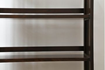中古　松本民芸家具　#117型　和モダンスタイルにおすすめ!格子が魅力的な書棚(飾り棚、本棚、オープンラック)(R-072828)