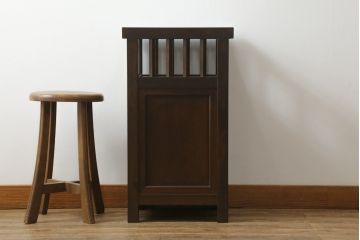 和製ビンテージ　松本民芸家具　直線的なデザインが端正な印象の傘立て(カサ立て、スタンド、ヴィンテージ)(R-072829)