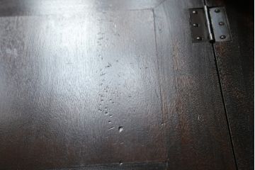 中古　美品!!　松本民芸家具　収納力たっぷり! シックな佇まいのライティングビューロー(簿記机、在宅ワーク、在宅用ワークデスク、チェスト)(R-072830)