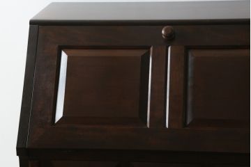 中古　美品!!　松本民芸家具　収納力たっぷり! シックな佇まいのライティングビューロー(簿記机、在宅ワーク、在宅用ワークデスク、チェスト)(R-072830)