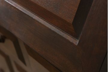 中古　美品!!　松本民芸家具　収納力たっぷり! シックな佇まいのライティングビューロー(簿記机、在宅ワーク、在宅用ワークデスク、チェスト)(R-072830)