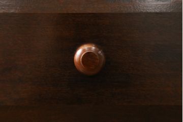 中古　美品!!　松本民芸家具　収納力たっぷり! シックな佇まいのライティングビューロー(簿記机、在宅ワーク、在宅用ワークデスク、チェスト)(R-072830)