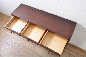 中古　超美品!!　松本民芸家具　落ち着いた色合いが魅力のサイドボード(戸棚、収納棚、サイドキャビネット)(R-072833)
