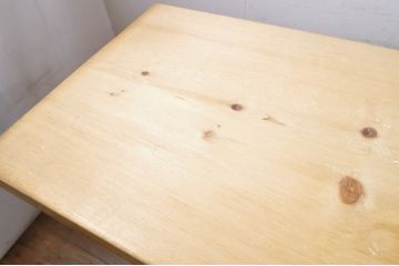 和製ビンテージ　特大!!　ヒノキ(檜)材　一枚板　古い和菓子屋の重厚な作業台(ダイニングテーブル、飾り台、陳列台、ヴィンテージ)(R-072842)