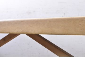 和製ビンテージ　特大!!　ヒノキ(檜)材　一枚板　古い和菓子屋の重厚な作業台(ダイニングテーブル、飾り台、陳列台、ヴィンテージ)(R-072842)