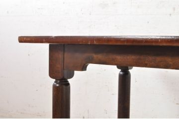 和製ビンテージ　特注品　松本民芸家具　塗り直しあり　天板水目桜　脚ナラ材　落ち着いた色味とクラシカルな雰囲気が魅力のダイニングテーブル(作業台、6人掛け、6P、4人掛け、4P、食卓)(R-072844)