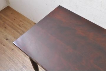 和製ビンテージ　特注品　松本民芸家具　塗り直しあり　天板水目桜　脚ナラ材　落ち着いた色味とクラシカルな雰囲気が魅力のダイニングテーブル(作業台、6人掛け、6P、4人掛け、4P、食卓)(R-072845)