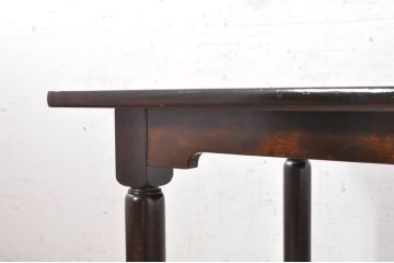 和製ビンテージ　特注品　松本民芸家具　塗り直しあり　天板水目桜　脚ナラ材　落ち着いた色味とクラシカルな雰囲気が魅力のダイニングテーブル(作業台、6人掛け、6P、4人掛け、4P、食卓)(R-072846)