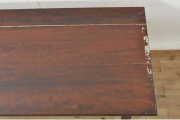 和製ビンテージ　特注品　松本民芸家具　塗り直しあり　天板水目桜　脚ナラ材　クラシカルなお部屋におすすめなダイニングテーブル(作業台、6人掛け、6P、4人掛け、4P、食卓)(R-072848)
