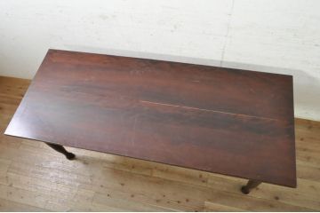 和製ビンテージ　特注品　松本民芸家具　塗り直しあり　天板水目桜　脚ナラ材　クラシカルなお部屋におすすめなダイニングテーブル(作業台、6人掛け、6P、4人掛け、4P、食卓)(R-072850)