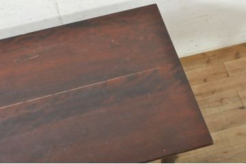 和製ビンテージ　特注品　松本民芸家具　塗り直しあり　天板水目桜　脚ナラ材　クラシカルなお部屋におすすめなダイニングテーブル(作業台、6人掛け、6P、4人掛け、4P、食卓)(R-072850)