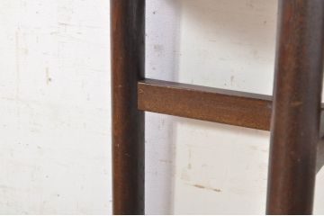 和製ビンテージ　希少デザイン　松本民芸家具　3本脚デザインがユニークなサイドテーブル(コンソールテーブル、デスク、ヴィンテージ)(R-072870)