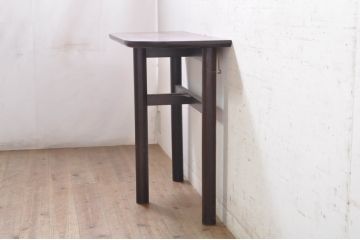 和製ビンテージ　希少デザイン　松本民芸家具　3本脚デザインがユニークなサイドテーブル(コンソールテーブル、デスク、ヴィンテージ)(R-072871)