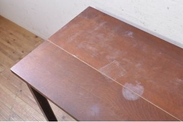 和製ビンテージ　希少モデル　松本民芸家具　ナラ材　シンプルなデザインで使いやすいワークデスク(コンソールテーブル、作業台、ヴィンテージ)(R-072874)