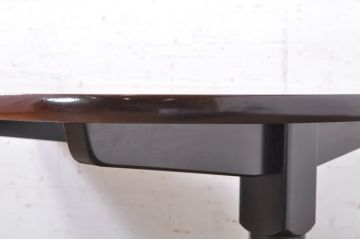 和製ビンテージ　松本民芸家具　塗り直しあり　シックな佇まいがお洒落なダイニングテーブル(2人掛け、4人掛け、食卓)(R-072879)