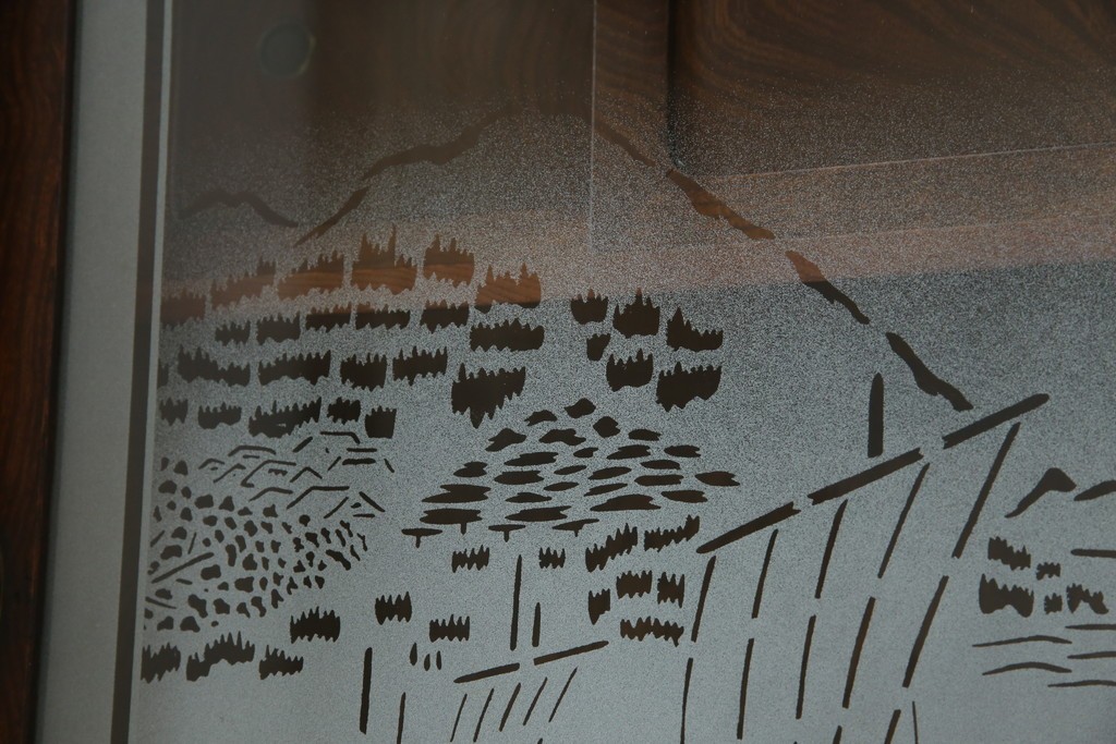 和製アンティーク　前面欅(ケヤキ)材　素朴な佇まいに懐かしさを感じる二段重ね茶箪笥　(R-072886)