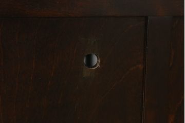 中古　北海道民芸家具　落ち着いた色味で和モダンスタイルにぴったりなテレビボード(テレビ台、ローボード、リビングボード、収納棚、戸棚)(R-072887)