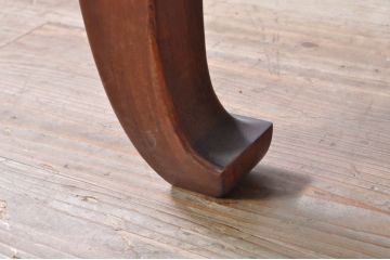 和製アンティーク　高級品!!　指物工芸家具　総欅(ケヤキ)材　漆塗り　丸みを帯びた脚の形がおしゃれな座卓(ローテーブル、センターテーブル)(R-072891)