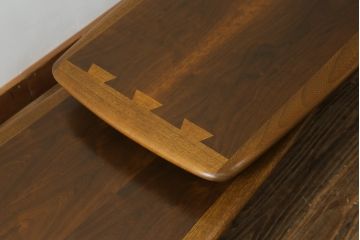 アメリカビンテージ　希少!!　LANE(レーン)　ユニークなデザインでアレンジが楽しい回転補助テーブル付きローテーブル(センターテーブル、リビングテーブル、ヴィンテージ)(R-072892)