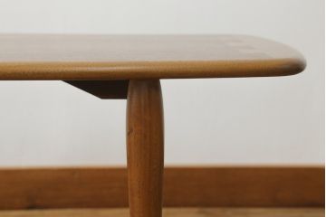 アメリカビンテージ　希少!!　LANE(レーン)　ユニークなデザインでアレンジが楽しい回転補助テーブル付きローテーブル(センターテーブル、リビングテーブル、ヴィンテージ)(R-072892)