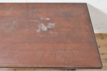 中古　松本民芸家具　和洋折衷の空間と相性の良いC型センターテーブル(ローテーブル、リビングテーブル)(定価約22万円)(R-072893)