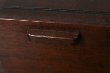和製アンティーク　シンプルなデザインで取り入れやすい古い花梨(カリン)材のゴミ箱(ごみ箱、くず入れ、収納ボックス)(R-072895)