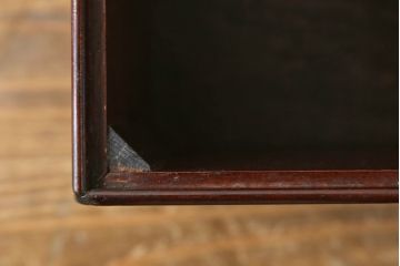 和製アンティーク　シンプルなデザインで取り入れやすい古い花梨(カリン)材のゴミ箱(ごみ箱、くず入れ、収納ボックス)(R-072895)
