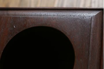 和製アンティーク　シンプルなデザインで取り入れやすい古い花梨(カリン)材のゴミ箱(ごみ箱、くず入れ、収納ボックス)(R-072895)