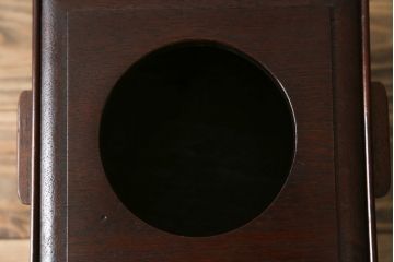 和製アンティーク　シンプルなデザインで取り入れやすい古い花梨(カリン)材のゴミ箱(ごみ箱、くず入れ、収納ボックス)(R-072895)