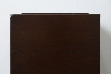 和製アンティーク　シンプルなデザインで取り入れやすい古い花梨(カリン)材のゴミ箱(ごみ箱、くず入れ、収納ボックス)(R-072895)