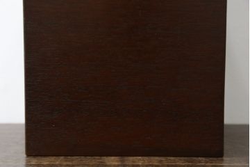和製アンティーク　シンプルなデザインで取り入れやすい古い花梨(カリン)材のゴミ箱(ごみ箱、くず入れ、収納ボックス)(R-072895)