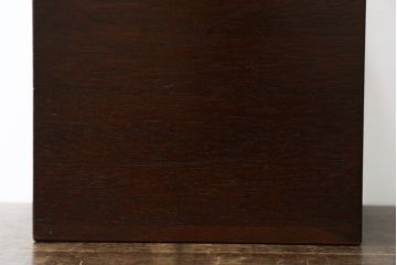 和製アンティーク　シンプルなデザインで取り入れやすい古い花梨(カリン)材のゴミ箱(ごみ箱、くず入れ、収納ボックス)(R-072895)