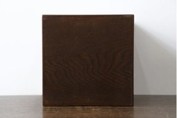 和製アンティーク　シンプルなデザインで取り入れやすい古い花梨(カリン)材のゴミ箱(ごみ箱、くず入れ、収納ボックス)(R-072895)
