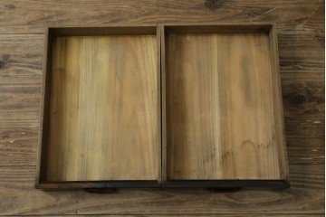 和製アンティーク　黒柿材の独特な杢目が魅力的な長火鉢　(R-072896)