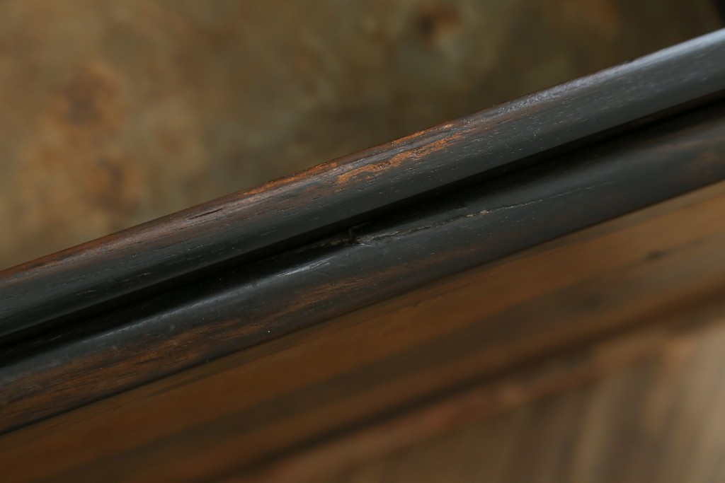 和製アンティーク　黒柿材の独特な杢目が魅力的な長火鉢　(R-072896)