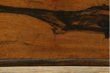 和製アンティーク　黒柿材の独特な杢目が魅力的な長火鉢　(R-072896)