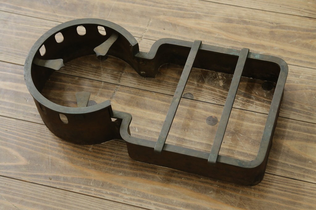 和製アンティーク　黒柿材の独特な杢目が魅力的な長火鉢　(R-072896)