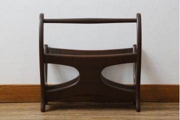 和製ビンテージ　希少な絶版品!!　オールドマルニ　maruni(マルニ木工)　和モダンな空間づくりに取り入れやすいマガジンラック(ヴィンテージ、本立て)(R-072900)