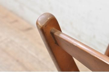 和製ビンテージ　オールドカリモク(karimoku)　モダンなデザインが取り入れやすい折り畳みマガジンラック(本立て、収納、ヴィンテージ)(R-072901)